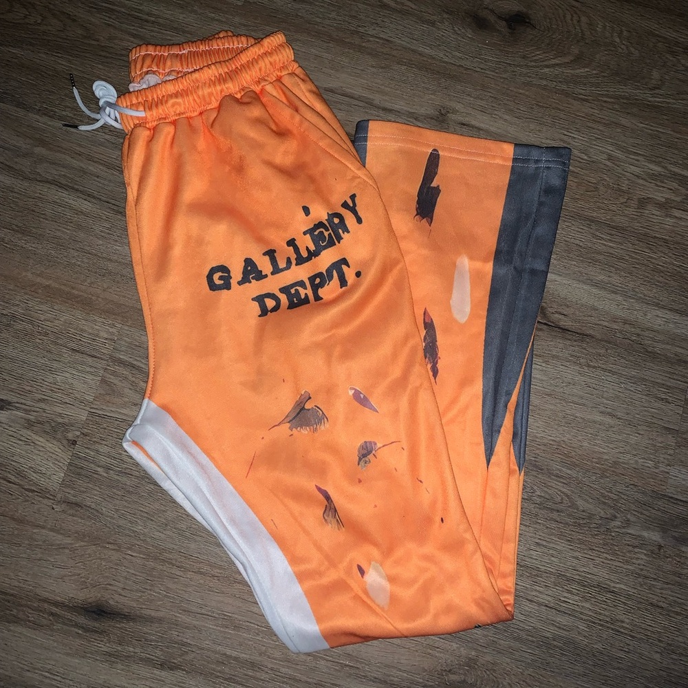 Gallery Dept Orange and Gray Sweatpants